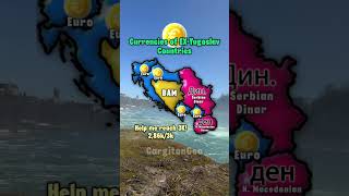 Currencies of EX-Yugoslav countries #europe #map #geography #history #shorts