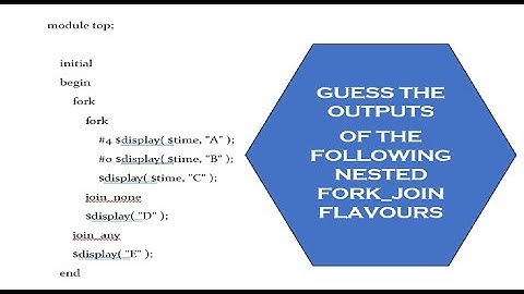 NESTED FORK_JOIN FLAVOURS IN SYSTEM VERILOG | ESTIMATE THE OUTPUTS FOR THE CODES IN THIS VIDEO