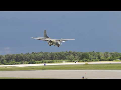 GAF Transall C-160 performing a "Sarajevo Approach" during a flight desplay
