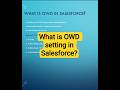 What is OWD Setting in Salesforce? #salesforce #crm #cloudcrm #OWD #settings