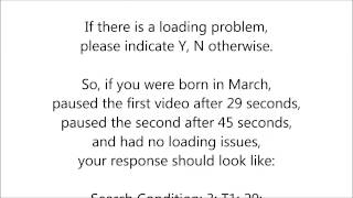 Instructions for completing my YouTube visual search experiment.
