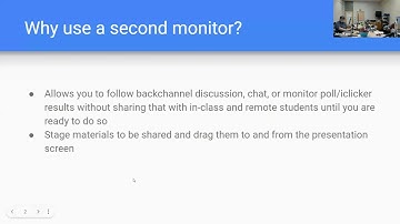 Session 33: Using dual monitors in classroom and/or Zoom meetings