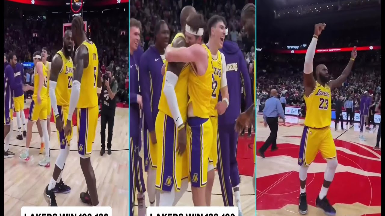 Rui Hachimura Raptors LEBRON, LUKA & THE LAKERS CELEBRATION AFTER RUI HACHIMURA's INSANE GAME ...