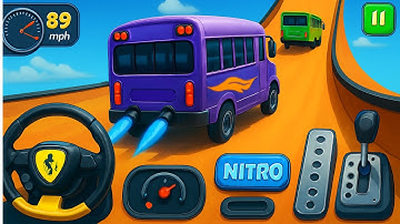 Crazy Bus Mega Ramp Impossible Racing   Bus Stunts Impossible Tracks   Android Gameplay Video P-05