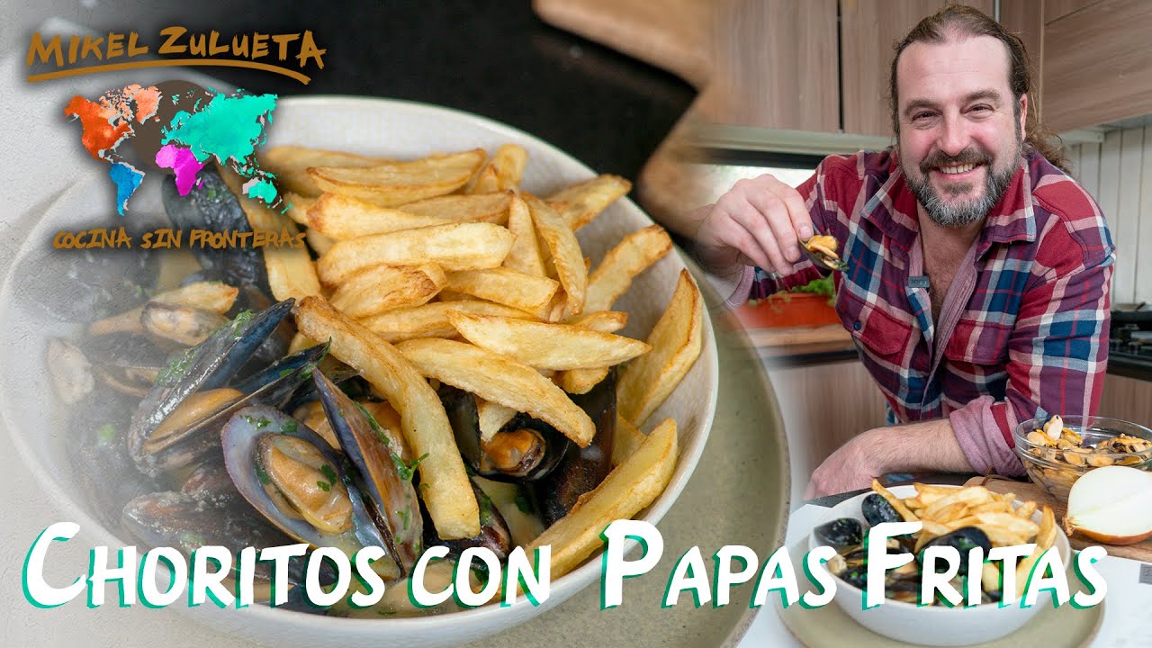 CHORITOS CON PAPAS FRITAS, lujazo de plato.