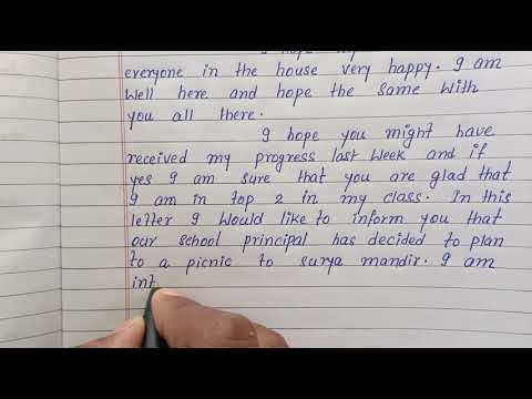 write letter to your father asking for money ? for school ? picnic | letter writing