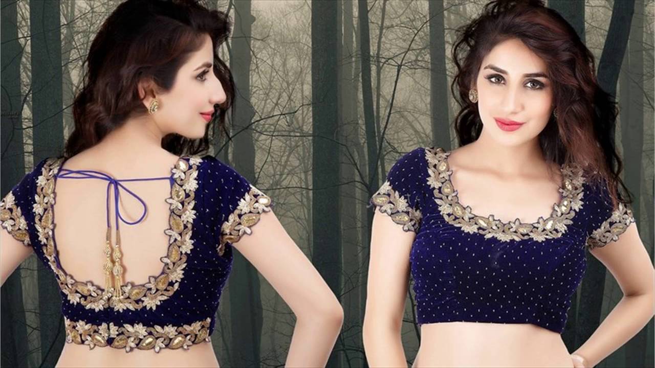 Online latest saree blouse designs front and back online