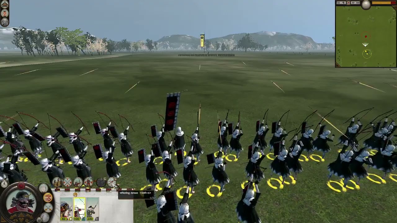 Double fire arrow volley with bow warrior monks