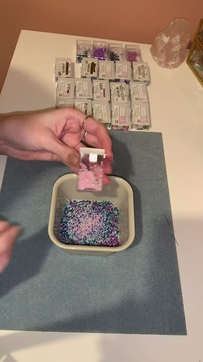 Make a bead mix with me! #beading #beads #beadweaving #satisfyingsounds #asmrsounds