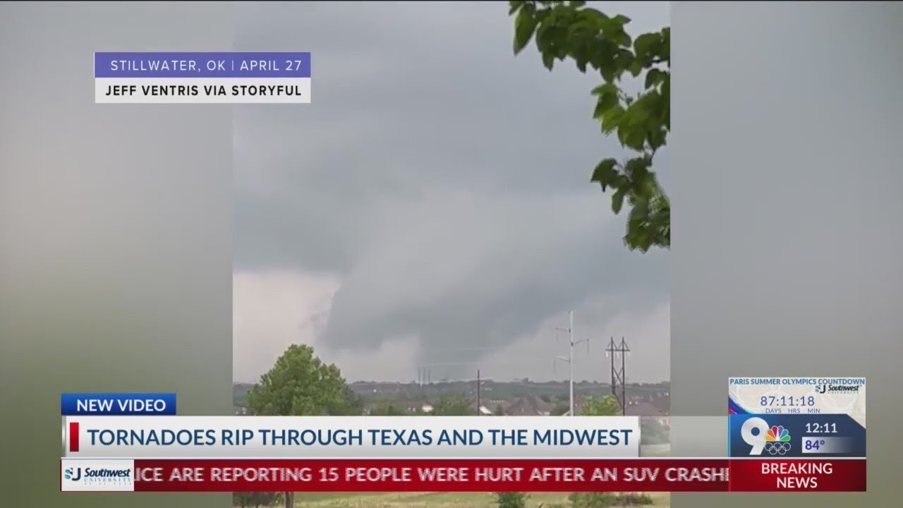 Tornadoes rip through Texas and Midwest - YouTube