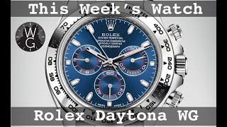 Rolex Daytona White Gold Blue Dial - This Week&#39;s Watch | TheWatchGuys.tv