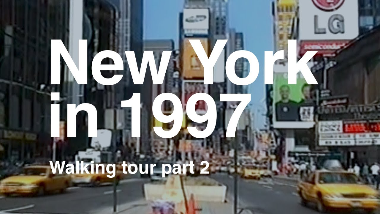 NY Manhattan 1997 walking tour from midtown to Upper East Side. Part 2.