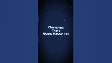 Characters that I always render! ;DD #short #shorts #minecraftshorts #capcut #template