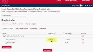 Moodle 3.2 - How to setup a running total gradebook
