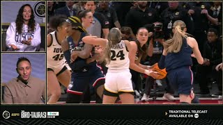 POLL Controversial Foul Call With 3 Seconds Left In Final Four UConn vs Iowa Sue Bird Taurasi