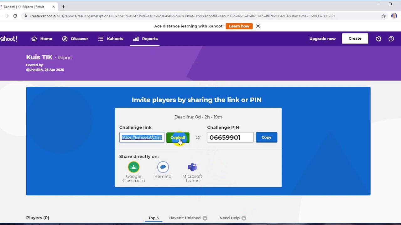 Membuat Kuis Online Benar Atau Salah di Kahoot - YouTube