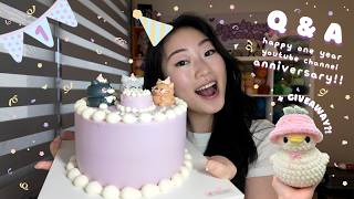 1 year anniversary Q&A + GIVEAWAY?! 🥳🐥 | personal life, youtube, markets etc