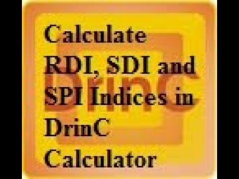 How to Calculate RDI, SDI and SPI Drought Indices using DrinC Calculator: English