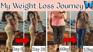 My Weight Loss Journey | How went from 60kg to 52kg in a month | Full Day Diet Workout|Glow Yourself