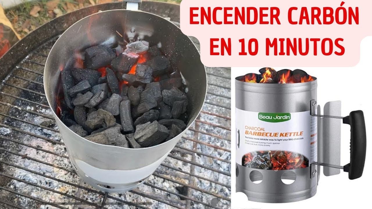Encender carbón en 10 minutos con la chimenea de encendido Beau Jardin para barbacoa bbq prender