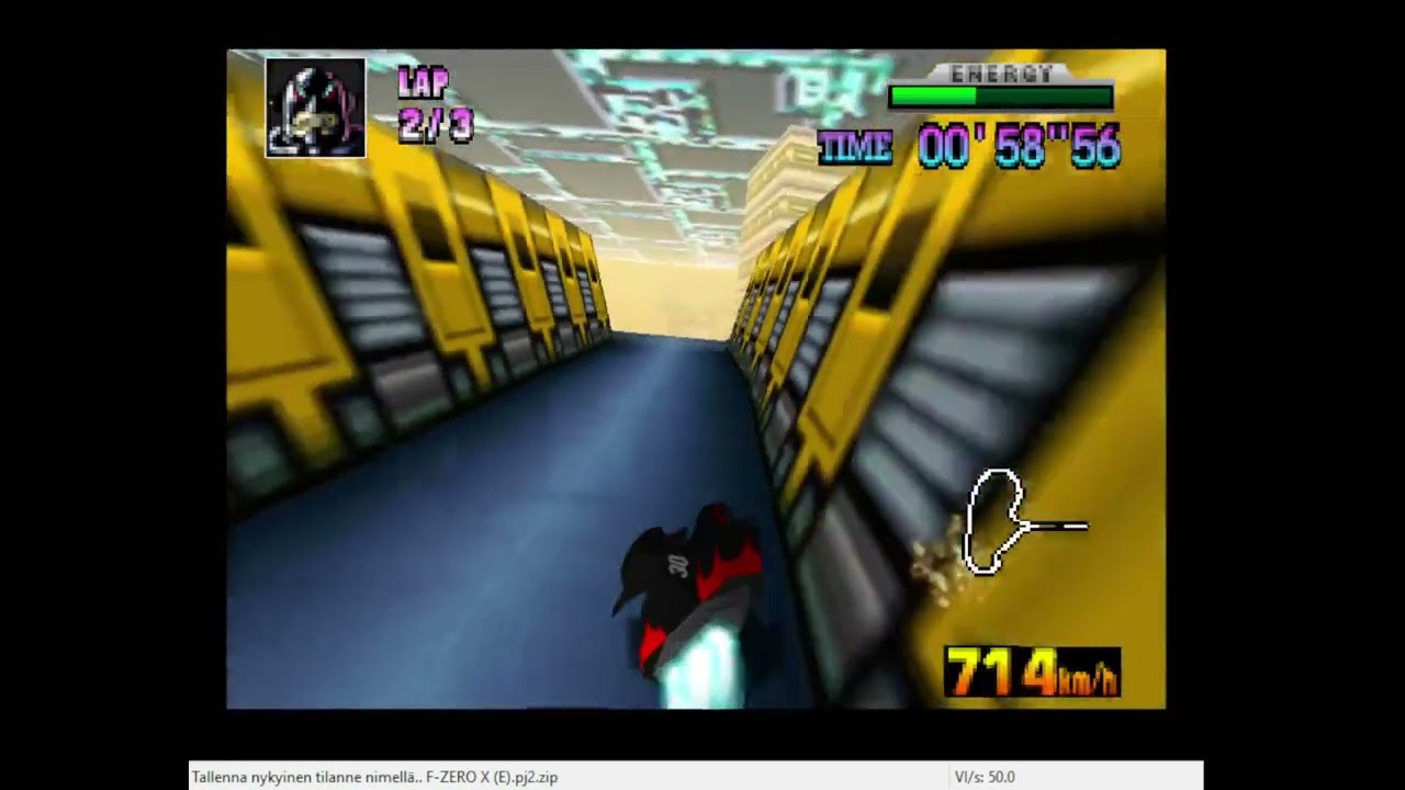 N64, PAL, Emulated, F-Zero X, Time Attack, Sector Alpha, 