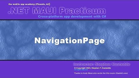 NET MAUI 03L - NavigationPage