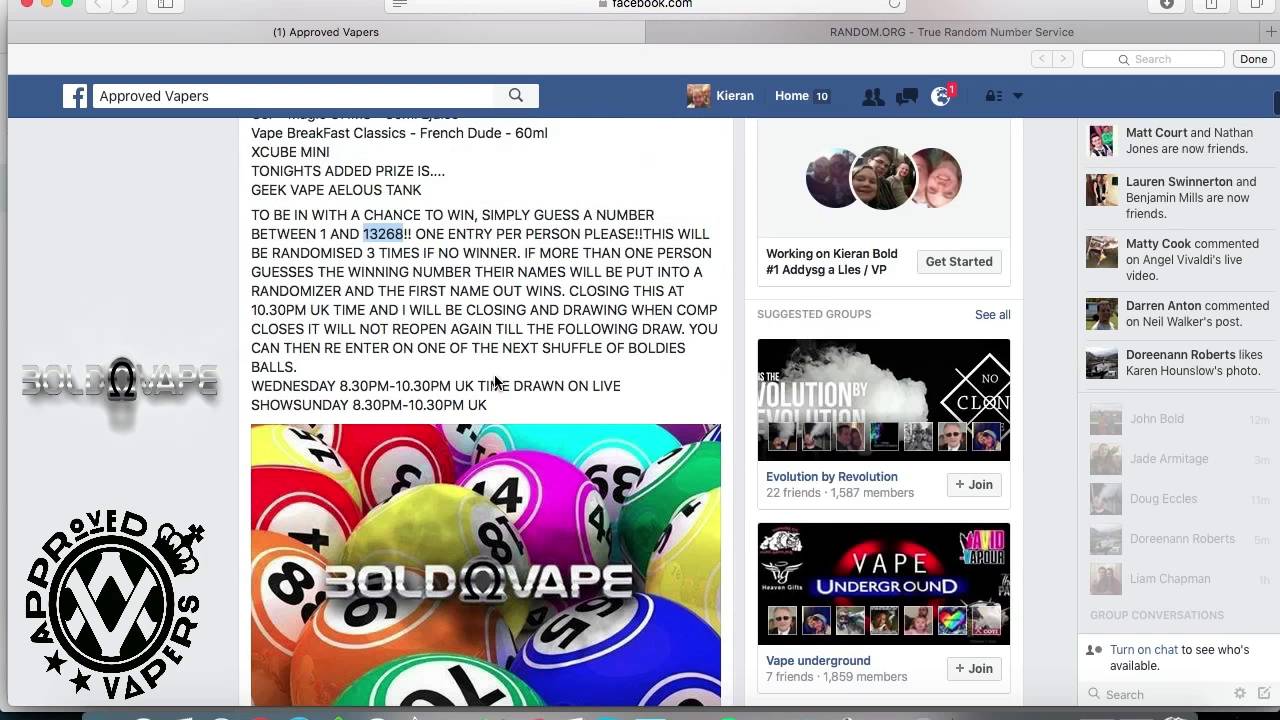 Approved Vapers - Boldys Big Bouncing Balls - 12th June