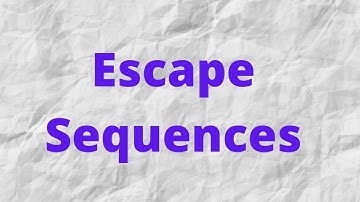 Escape Sequences In C Programming