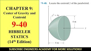 9-40 Center Of Gravity And Centroid Chapter 9 Hibbeler Statics 14Th Ed Engineers Academy