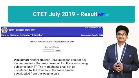 CTET RESULT 2019 OUT CHECK NOW