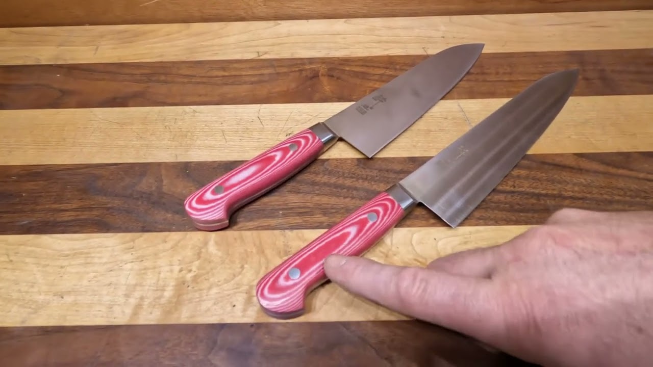Suisin’s Rose Handle Santoku & Gyuto