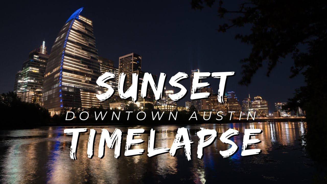 Downtown Austin Sunset Timelapse Video - Cool day to night transition