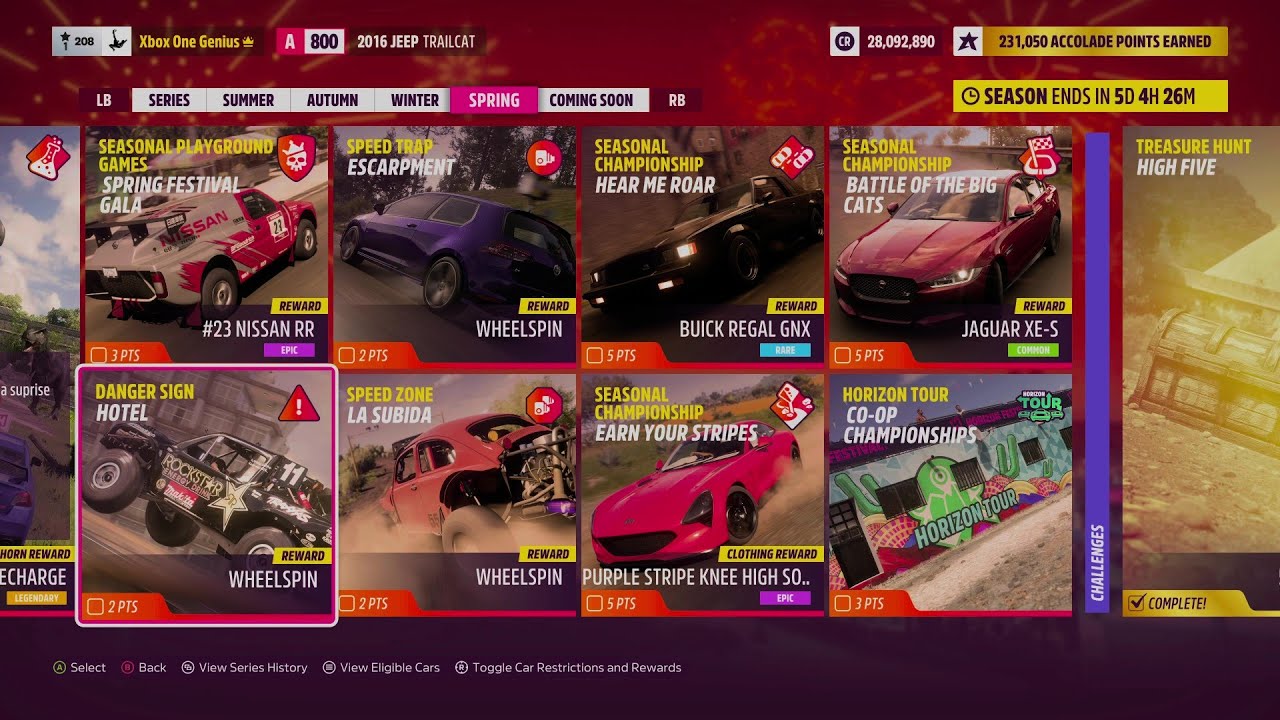 Forza Horizon 5 - SPRING SEASON Festival Playlist Challenges - Hot SEASON
