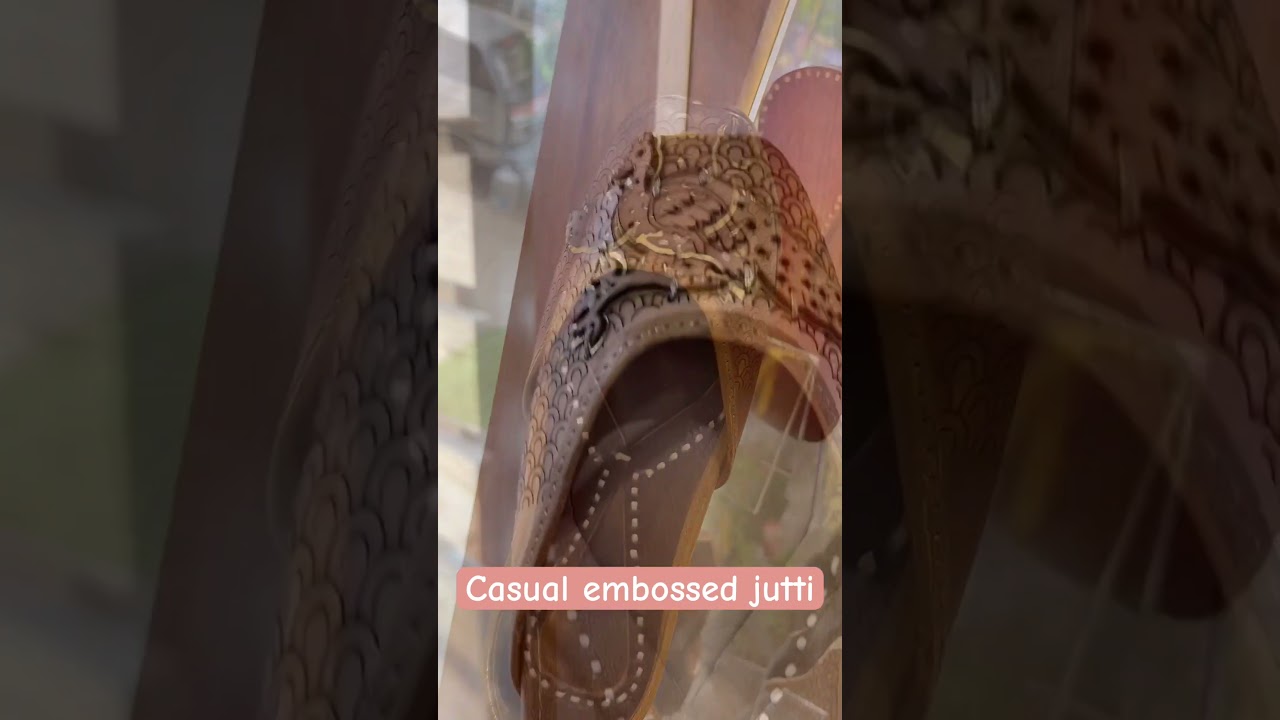 Leather casual jutti | Brown leather jutti 