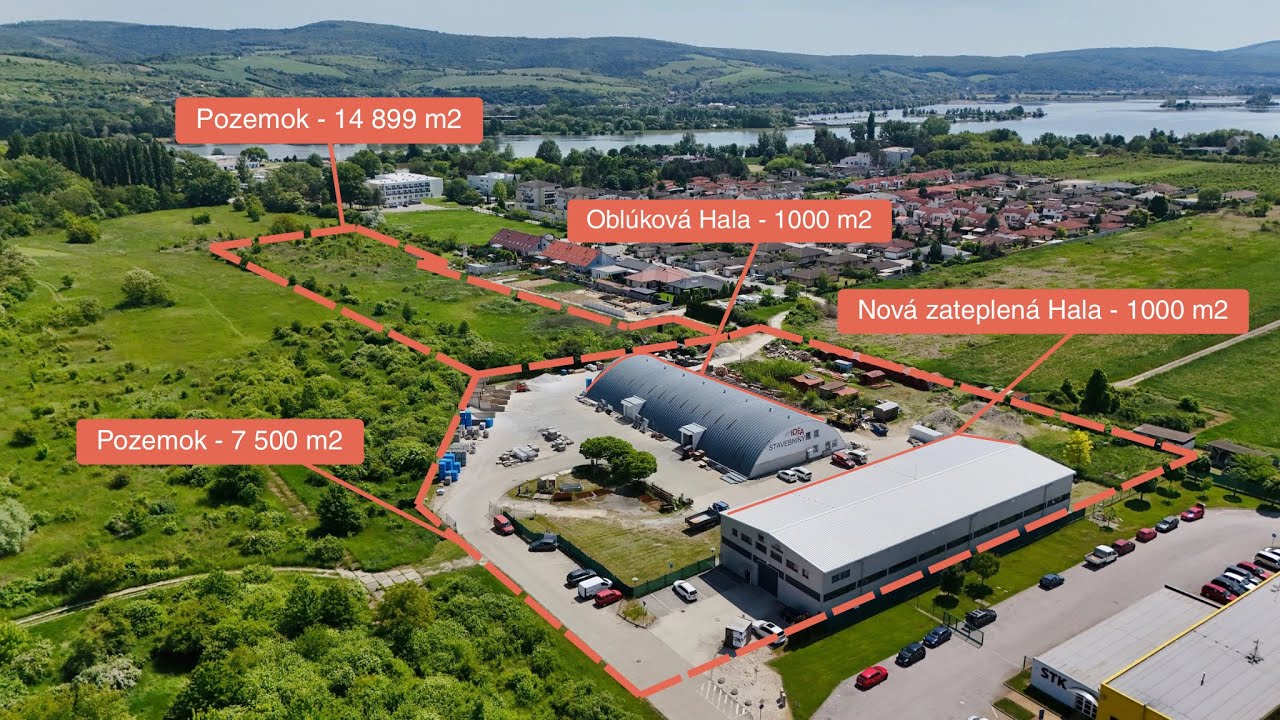 Na predaj / prenájom - nová, zateplená hala 1000 m2, oblúková hala 1000 m2, celý areál v Piešťanoch