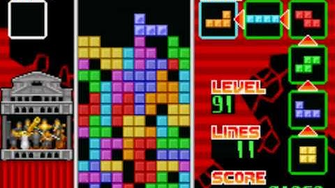 difrences in level 9 on tetris