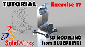 Solidworks Tutorials 3d Modeling From Blueprints | Best Solidworks Tutorial Beginners - Exercise 17