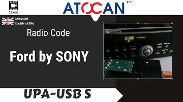 Ford Sony Radio - Reading PIN Code by UPA USB-S