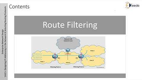 Route Filtering - Designing IP Addressing in the Network and Selecting Routing Protocols