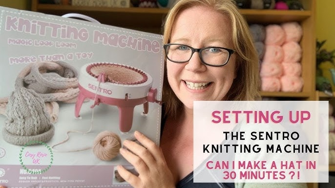 Sentro 40 Needle Knitting Machine Unboxing, Set Up & Basic Knitted Hat  Tutorial! Makes Smaller Hats! 