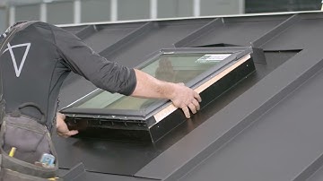 Skylight installation in a metal roof