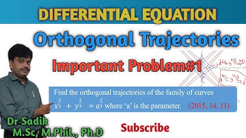 Orthogonal trajectories| orthogonal trajectories problem#1|orthogonal trajectories in cartesian form