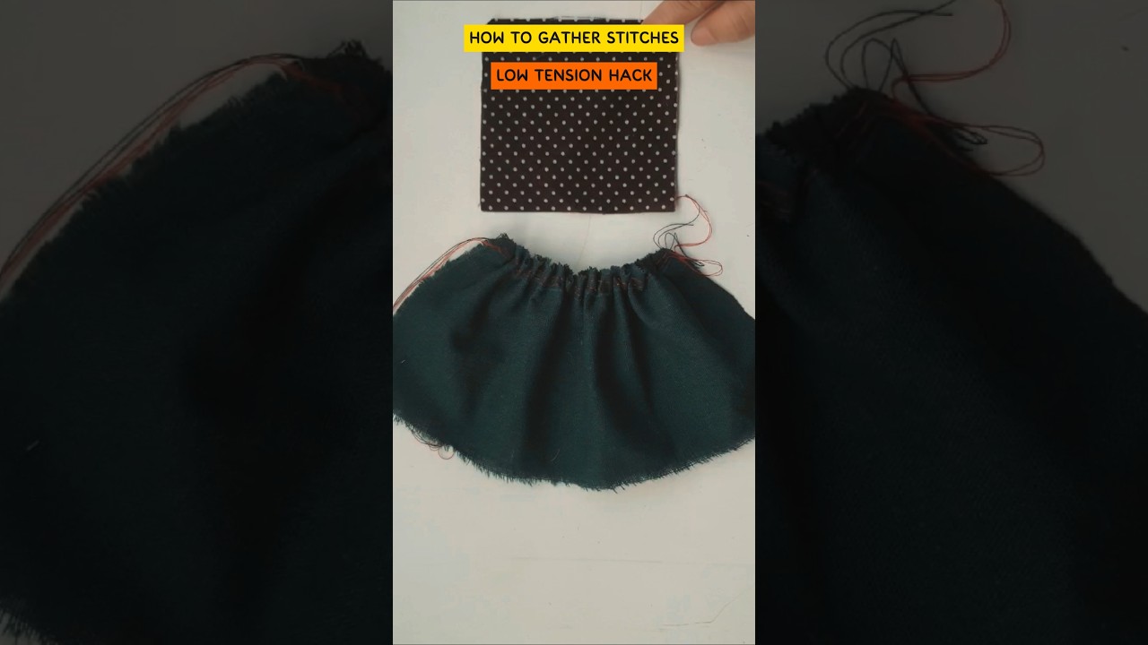 How to Gather Fabric using Lower Tension Stitches #sewinghack #machinebasting #sewingtips