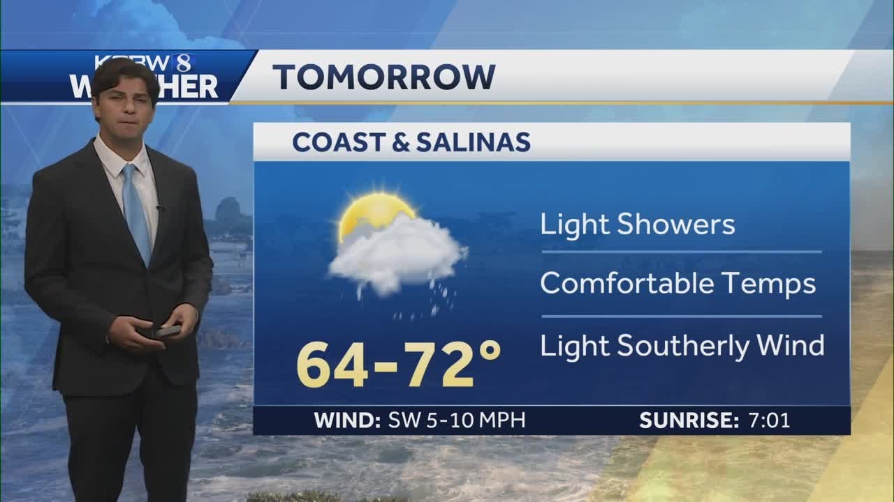 Light showers are possible on Wednesday on the Central Coast - YouTube