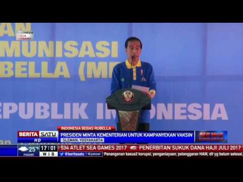 Jokowi Kampanyekan Vaksinasi Measles Rubella di Sleman