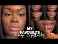 my favourite nude lipsticks for black women | mac, nyx try-on | sandraamika