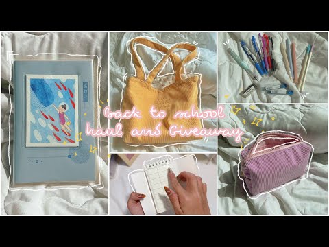 Video Back To School Haul and Giveaway | Mình đã chuẩn bị gì... - youtube
