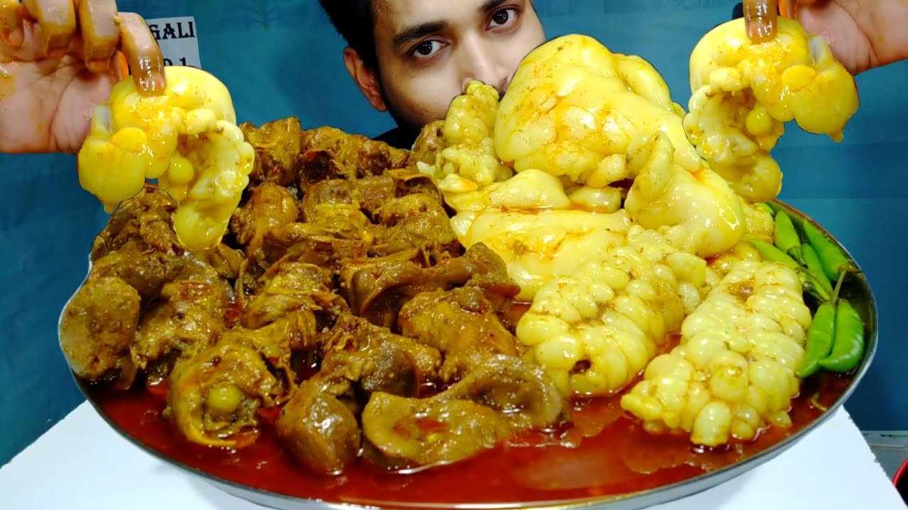 Huge 😳 Fatty & Fatty Oily Charbi Curry, Gizzard Liver Curry, Mutton/Chicken Parts With Rice 🥵 Eating