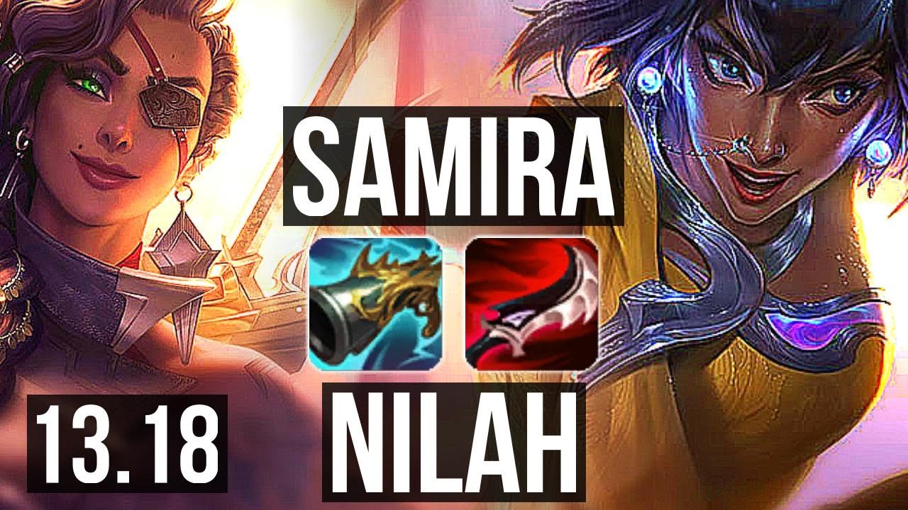 SAMIRA & Alistar vs NILAH & Nautilus (ADC) | 72% winrate, Quadra | KR Master | 13.18