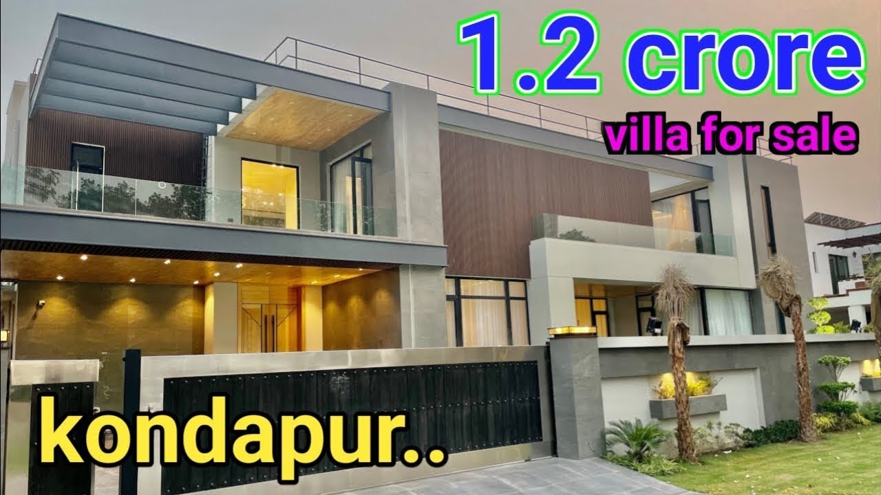 Villa for sale in kondapur, Hyderabad ll 1.2CR  LOAN AVAILABLE 